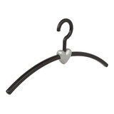 Garderobehanger "Eve" kunststof zwart / zilver Garderobehanger "Eve" kunststof zwart / zilver