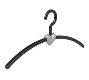 Garderobehanger "Eve" kunststof zwart / zilver