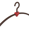 Garderobehanger "Eve" kunststof choco / rood, 45 cm Garderobehanger "Eve" kunststof choco / rood, 45 cm