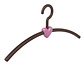 Garderobehanger "Eve" kunststof bruin / roze Garderobehanger "Eve" kunststof bruin / roze