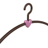 Garderobehanger "Eve" kunststof choco / roze, 45 cm Garderobehanger "Eve" kunststof choco / roze, 45 cm