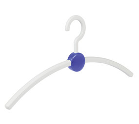 Garderobehanger "Point" kunststof wit / blauw Garderobehanger "Point" kunststof wit / blauw