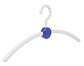 Garderobehanger "Point" kunststof wit / blauw Garderobehanger "Point" kunststof wit / blauw