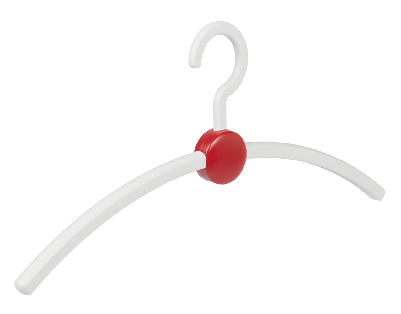 Garderobehanger "Point" kunststof wit / rood Garderobehanger "Point" kunststof wit / rood