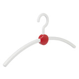 Garderobehanger "Point" kunststof wit / rood Garderobehanger "Point" kunststof wit / rood