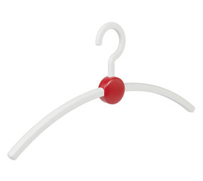 Garderobehanger "Point" kunststof wit / rood Garderobehanger "Point" kunststof wit / rood