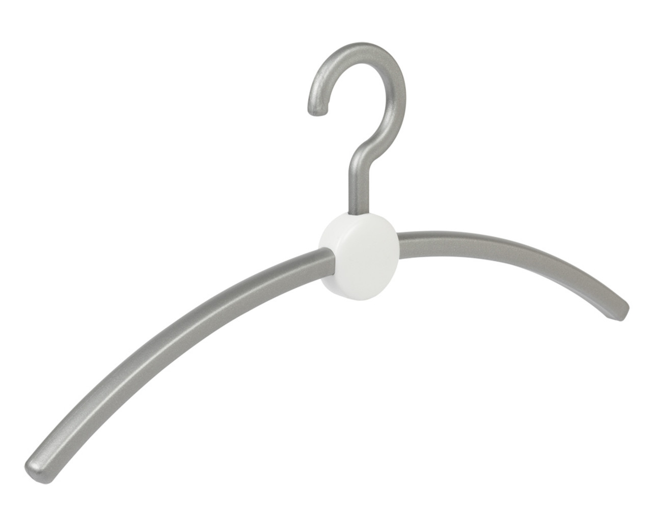 Garderobehanger "Point" kunststof zilver / wit Garderobehanger "Point" kunststof zilver / wit