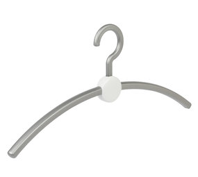 Garderobehanger "Point" kunststof zilver / wit