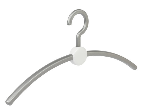 Garderobehanger "Point" kunststof zilver / wit Garderobehanger "Point" kunststof zilver / wit