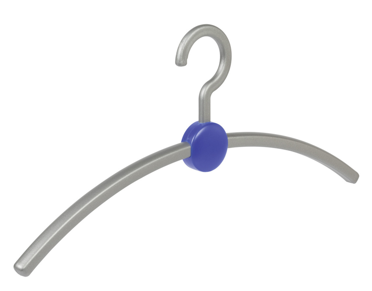 Garderobehanger "Point" kunststof zilver / blauw Garderobehanger "Point" kunststof zilver / blauw
