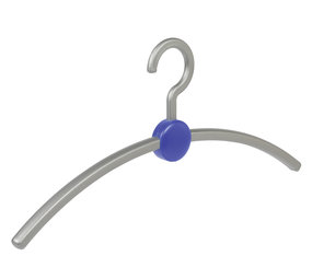 Garderobehanger "Point" kunststof zilver / blauw Garderobehanger "Point" kunststof zilver / blauw