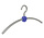 Garderobehanger "Point" kunststof zilver / blauw