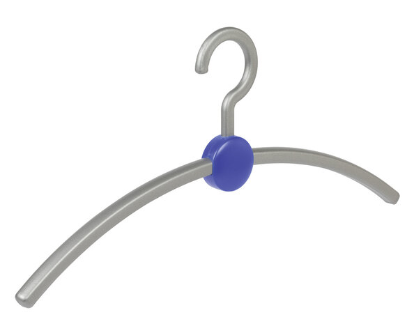 Garderobehanger "Point" kunststof zilver / blauw Garderobehanger "Point" kunststof zilver / blauw