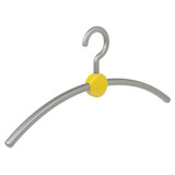 Garderobehanger "Point" kunststof zilver / geel Garderobehanger "Point" kunststof zilver / geel