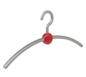 Garderobehanger "Point" kunststof zilver / rood Garderobehanger "Point" kunststof zilver / rood