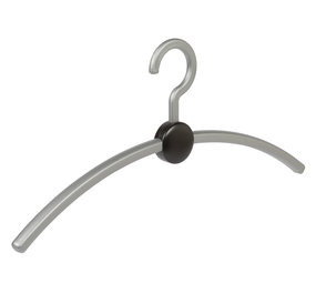 Garderobehanger "Point" kunststof zilver / zwart Garderobehanger "Point" kunststof zilver / zwart