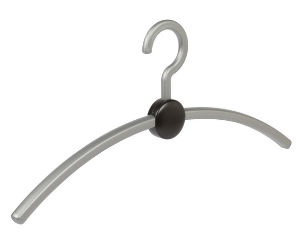 Garderobehanger "Point" kunststof zilver / zwart Garderobehanger "Point" kunststof zilver / zwart