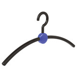 Garderobehanger "Point" kunststof zwart / blauw Garderobehanger "Point" kunststof zwart / blauw