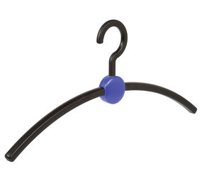 Garderobehanger "Point" kunststof zwart / blauw Garderobehanger "Point" kunststof zwart / blauw
