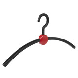 Garderobehanger "Point" kunststof zwart / rood Garderobehanger "Point" kunststof zwart / rood