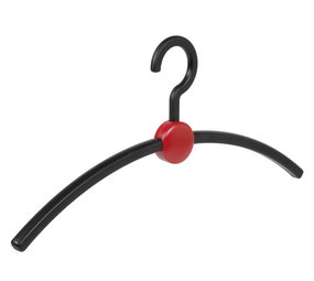 Garderobehanger "Point" kunststof zwart / rood Garderobehanger "Point" kunststof zwart / rood