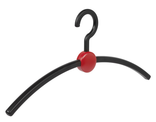 Garderobehanger "Point" kunststof zwart / rood Garderobehanger "Point" kunststof zwart / rood