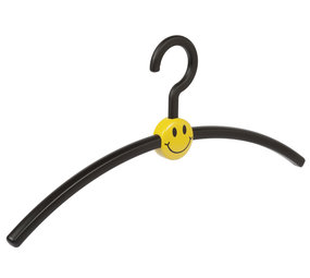 Garderobehanger "Smile" kunststof zwart / geel