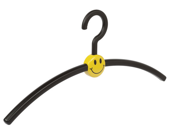 Garderobehanger "Smile" kunststof zwart / geel