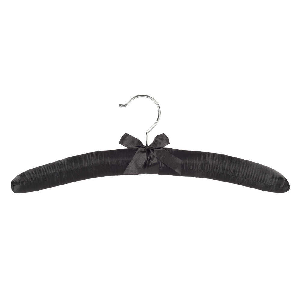 Blouse / shirthanger satijn zwart