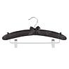 Blouse / shirt hanger satin black with non-slip clips, 38 cm Blouse / shirt hanger satin black with non-slip clips, 38 cm