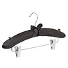 Blouse / shirt hanger satin black with non-slip clips, 38 cm Blouse / shirt hanger satin black with non-slip clips, 38 cm