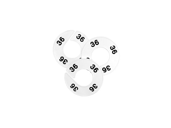 Maatschijf wit met zwarte opdruk Maatschijf wit met zwarte opdruk