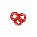 Maatschijf rood met witte opdruk