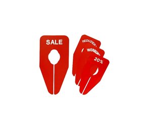 Maatverdeler rood met witte opdruk