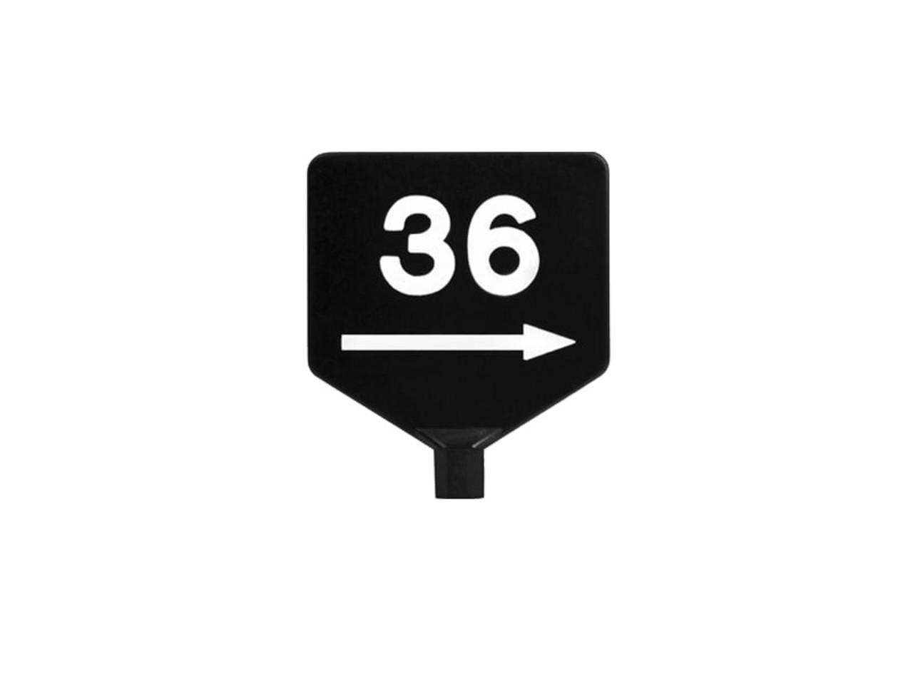 Maatverdeler (Euroline) zwart met witte opdruk