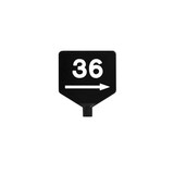 KTV Maatverdeler (Euroline) zwart met witte opdruk