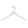 Blouse / shirthanger lotushout wit gelakt met rokinkepingen, 44 cm Blouse / shirthanger lotushout wit gelakt met rokinkepingen, 44 cm