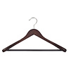 Mantel / kostuumhanger beukenhout wenge gebeitst met schouderverbreding en anti-slip broeklat, 38 cm Mantel / kostuumhanger beukenhout wenge gebeitst met schouderverbreding en anti-slip broeklat, 38 cm