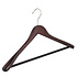 Mantel / kostuumhanger (geknikt) beukenhout wenge gebeitst met schouderverbreding en anti-slip broeklat Mantel / kostuumhanger (geknikt) beukenhout wenge gebeitst met schouderverbreding en anti-slip broeklat