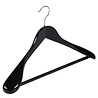 De Kledinghanger Gigant Mantel / kostuumhanger lotushout zwart gelakt met schouderverbreding en anti-slip broeklat, 44 cm De Kledinghanger Gigant Mantel / kostuumhanger lotushout zwart gelakt met schouderverbreding en anti-slip broeklat, 44 cm