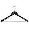 Mantel / kostuumhanger lotushout zwart gelakt met schouderverbreding en anti-slip broeklat, 44 cm Mantel / kostuumhanger lotushout zwart gelakt met schouderverbreding en anti-slip broeklat, 44 cm