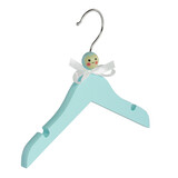 DE KLEDINGHANGER GIGANT Babyhanger lotushout blauw gelakt met rokinkepingen, 24 cm