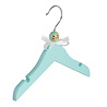 De Kledinghanger Gigant Kinderhanger lotushout blauw gelakt met rokinkepingen, 24 cm De Kledinghanger Gigant Kinderhanger lotushout blauw gelakt met rokinkepingen, 24 cm