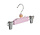 Babykledinghanger lotushout roze gelakt met anti-slip knijpers
