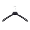 SER-VIZ Mantel / kostuumhanger (gebogen) kunststof zwart met schouderverbreding