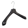 SER-VIZ Mantel / kostuumhanger (gebogen) kunststof zwart met schouderverbreding