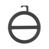 SER-VIZ Sjaalhanger kunststof zwart met haak (10 st.)