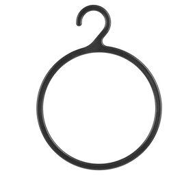 SER-VIZ Sjaalhanger kunststof zwart met haak (10 st.)