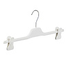 DE KLEDINGHANGER GIGANT Rok / broekhanger kunststof wit met anti-slip knijpers DE KLEDINGHANGER GIGANT Rok / broekhanger kunststof wit met anti-slip knijpers