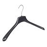 SER-VIZ Mantel / kostuumhanger (gebogen) kunststof zwart met schouderverbreding SER-VIZ Mantel / kostuumhanger (gebogen) kunststof zwart met schouderverbreding